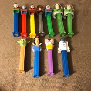 Pez Dispensers-Disney,Tomas the train,and Pixar